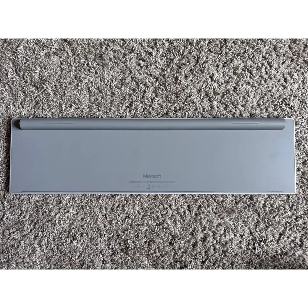 Microsoft Surface Bluetooth Keyboard Gray Full Size Wireless Tested Working